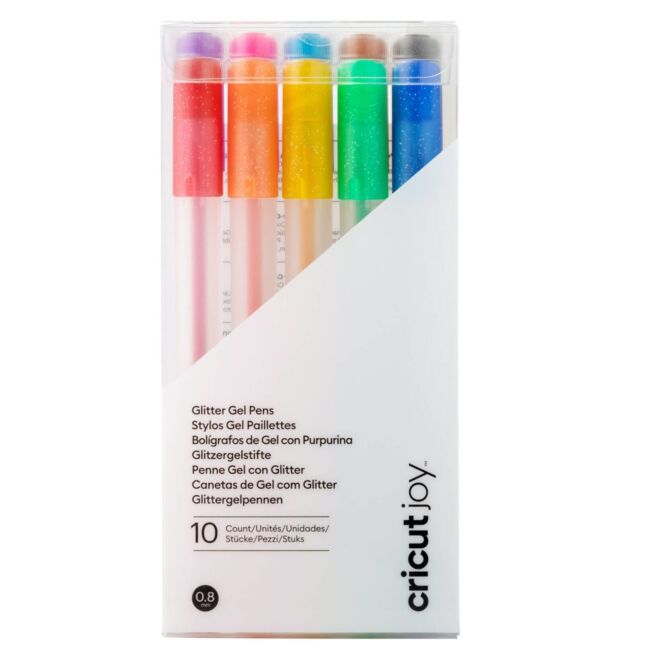 Cricut Joy Glitzer-Gelstifte (0,8 mm) Regenbogenfarben 10 Stk