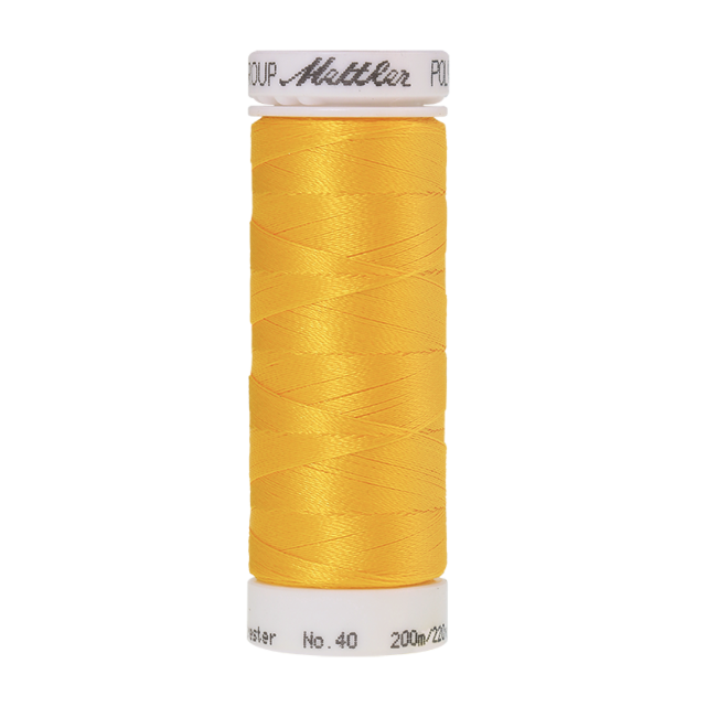 Amann Mettler Poly Sheen Canary glänzt durch den trilobalen Fadenquerschnitt besonders schön. Zum Sticken, Quilten, Nähen. 200m Spule
