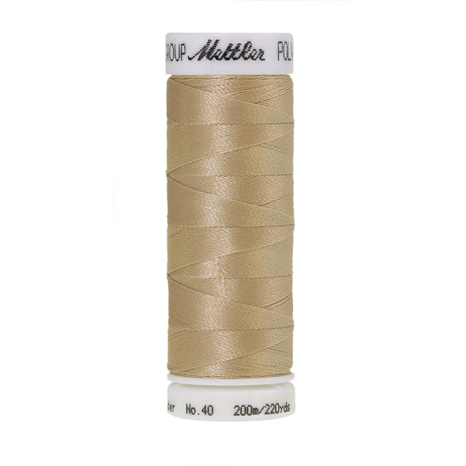 Amann Mettler Poly Sheen Tantone glänzt durch den trilobalen Fadenquerschnitt besonders schön. Zum Sticken, Quilten, Nähen. 200m Spule