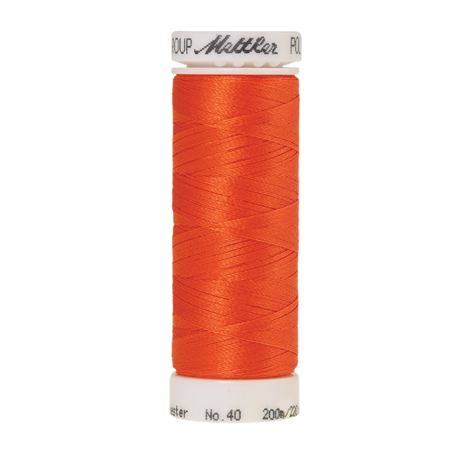 Amann Mettler Poly Sheen Tangerine glänzt durch den trilobalen Fadenquerschnitt besonders schön. Zum Sticken, Quilten, Nähen. 200m Spule