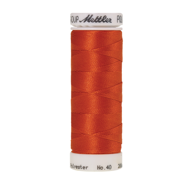 Amann Mettler Poly Sheen Dark Orange glänzt durch den trilobalen Fadenquerschnitt besonders schön. Zum Sticken, Quilten, Nähen. 200m Spule