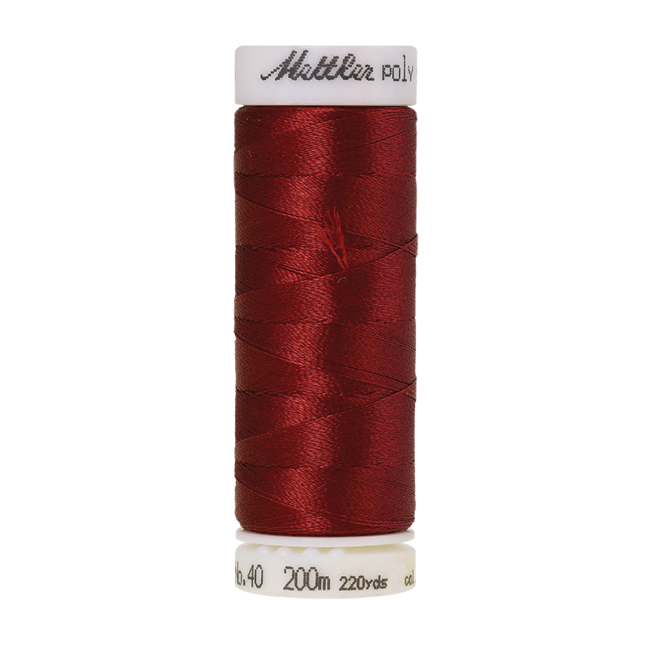 Amann Mettler Poly Sheen Brick glänzt durch den trilobalen Fadenquerschnitt besonders schön. Zum Sticken, Quilten, Nähen. 200m Spule