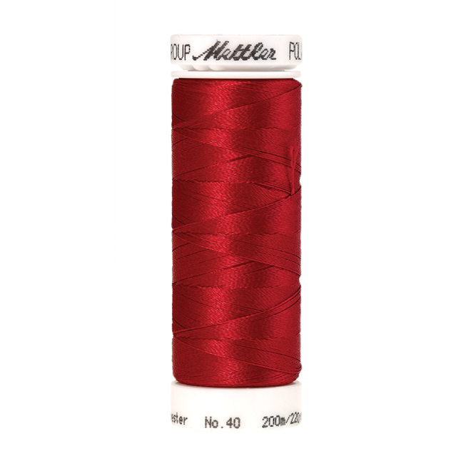 Amann Mettler Poly Sheen Lipstick glänzt durch den trilobalen Fadenquerschnitt besonders schön. Zum Sticken, Quilten, Nähen. 200m Spule