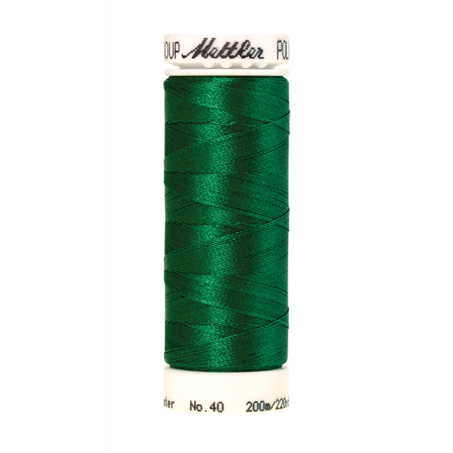 Amann Mettler Poly Sheen Irish Green glänzt durch den trilobalen Fadenquerschnitt besonders schön. Zum Sticken, Quilten, Nähen. 200m Spule