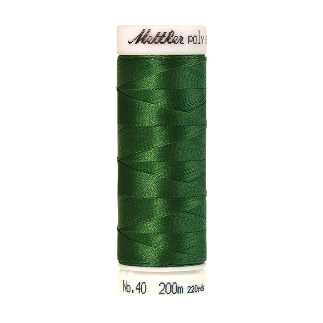 Amann Mettler Poly Sheen Pea Green glänzt durch den trilobalen Fadenquerschnitt besonders schön. Zum Sticken, Quilten, Nähen. 200m Spule