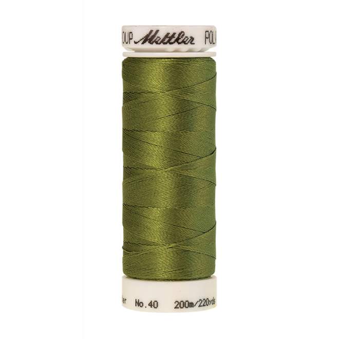Amann Mettler Poly Sheen Yellowgreen glänzt durch den trilobalen Fadenquerschnitt besonders schön. Zum Sticken, Quilten, Nähen. 200m Spule