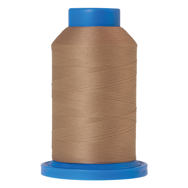 Amann Mettler Seraflock in der Farbe Sandstone auf der 1000m Kone. Seraflock ist ein Bauschgarn, besonders geeignet für Dessous, Schwimm- und Sportbekleidung.
