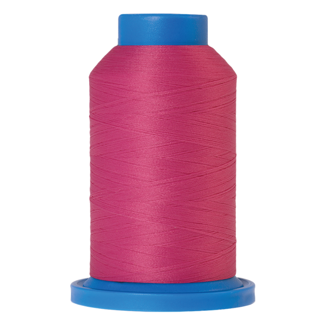 Amann Mettler Seraflock in der Farbe Hot Pink auf der 1000m Kone. Seraflock ist ein Bauschgarn, besonders geeignet für Dessous, Schwimm- und Sportbekleidung.