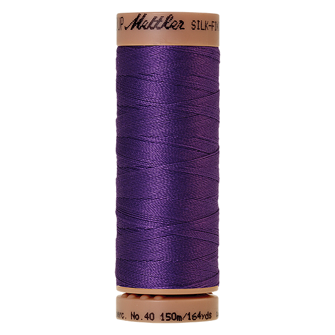 Silk-Finish Cotton 40, 150m - Iris Blue: Reines Baumwollgarn aus 100% langstapliger, ägyptischer Baumwollte von Amann Mettler