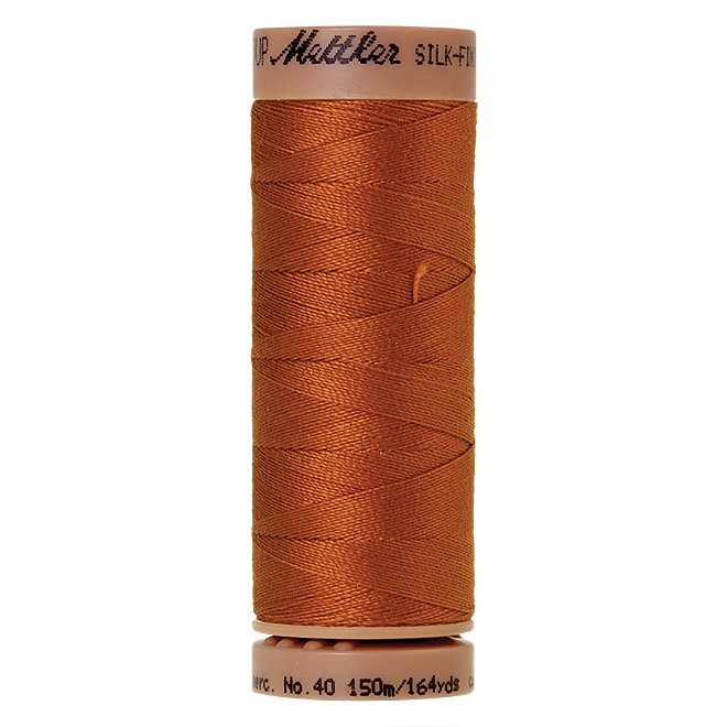 Silk-Finish Cotton 40, 150m - Copper: Reines Baumwollgarn aus 100% langstapliger, ägyptischer Baumwollte von Amann Mettler