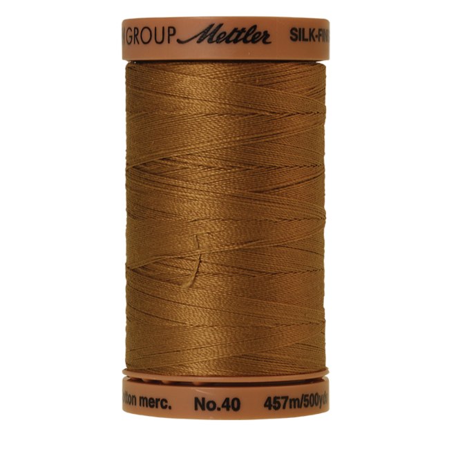 Silk-Finish Cotton 40, 457m - Dark Tan: Reines Baumwollgarn aus 100% langstapliger, ägyptischer Baumwollte von Amann Mettler