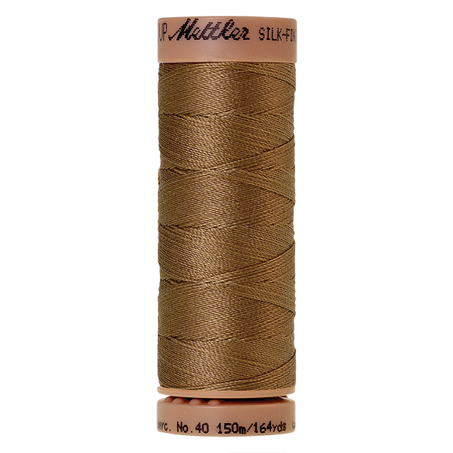 Silk-Finish Cotton 40, 150m - Dark Tan: Reines Baumwollgarn aus 100% langstapliger, ägyptischer Baumwollte von Amann Mettler
