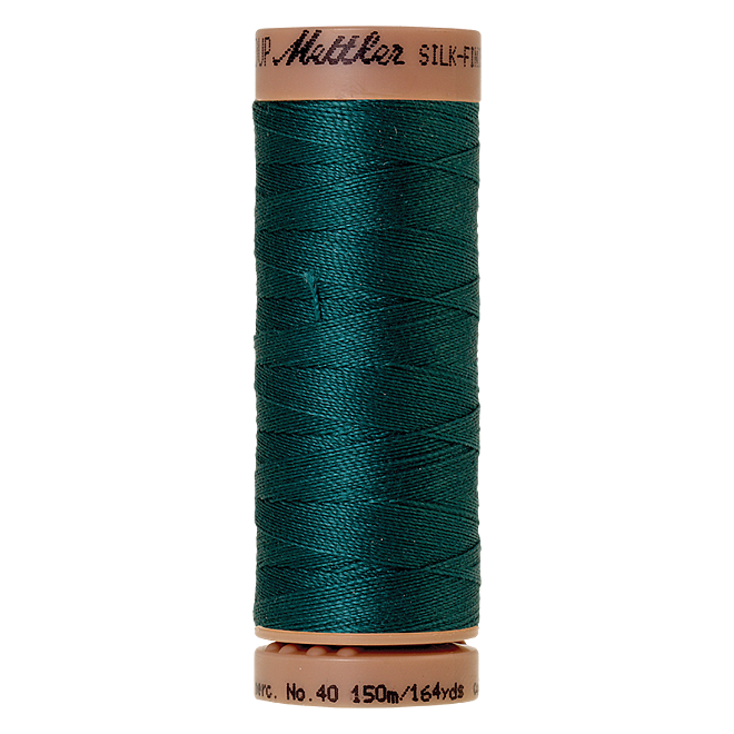 Silk-Finish Cotton 40, 150m - Spruce: Reines Baumwollgarn aus 100% langstapliger, ägyptischer Baumwollte von Amann Mettler