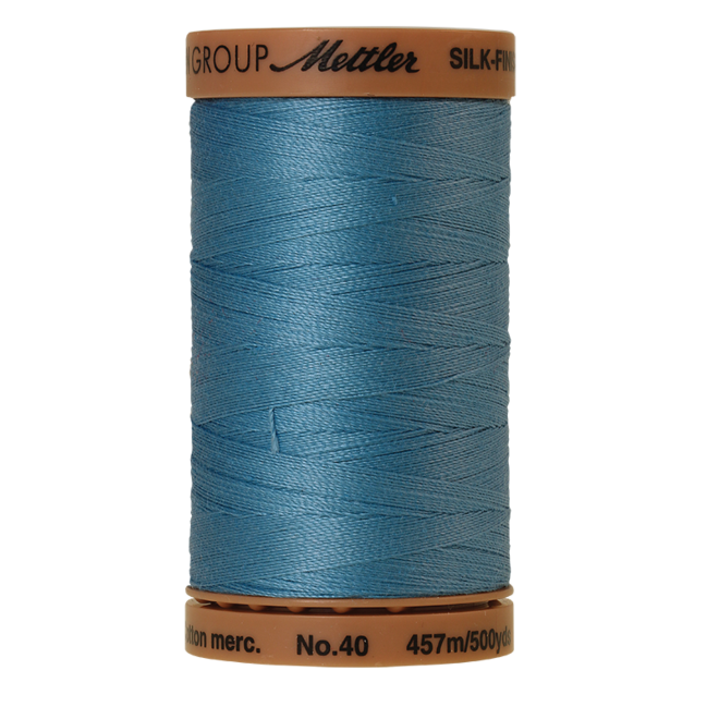 Silk-Finish Cotton 40, 457m - Reef Blue: Reines Baumwollgarn aus 100% langstapliger, ägyptischer Baumwollte von Amann Mettler