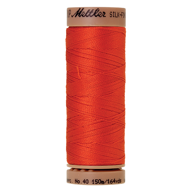 Silk-Finish Cotton 40, 150m - Paprika: Reines Baumwollgarn aus 100% langstapliger, ägyptischer Baumwollte von Amann Mettler