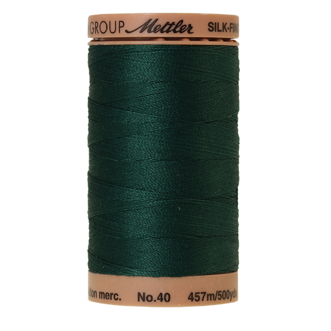 Silk-Finish Cotton 40, 457m - Swamp: Reines Baumwollgarn aus 100% langstapliger, ägyptischer Baumwollte von Amann Mettler