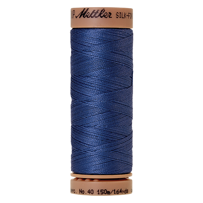 Silk-Finish Cotton 40, 150m - Cobalt Blue: Reines Baumwollgarn aus 100% langstapliger, ägyptischer Baumwollte von Amann Mettler