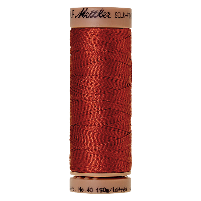 Silk-Finish Cotton 40, 150m - Brick: Reines Baumwollgarn aus 100% langstapliger, ägyptischer Baumwollte von Amann Mettler