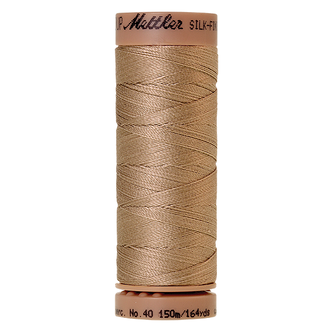 Silk-Finish Cotton 40, 150m - Sandstone: Reines Baumwollgarn aus 100% langstapliger, ägyptischer Baumwollte von Amann Mettler