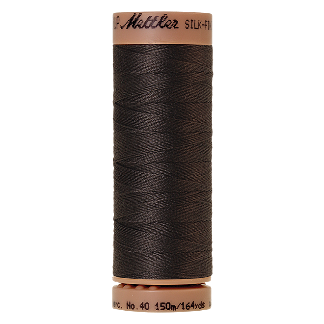 Silk-Finish Cotton 40, 150m - Charcoal: Reines Baumwollgarn aus 100% langstapliger, ägyptischer Baumwollte von Amann Mettler