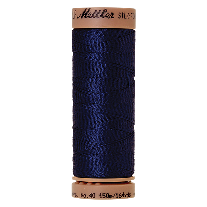 Silk-Finish Cotton 40, 150m - Imperial Blue: Reines Baumwollgarn aus 100% langstapliger, ägyptischer Baumwollte von Amann Mettler
