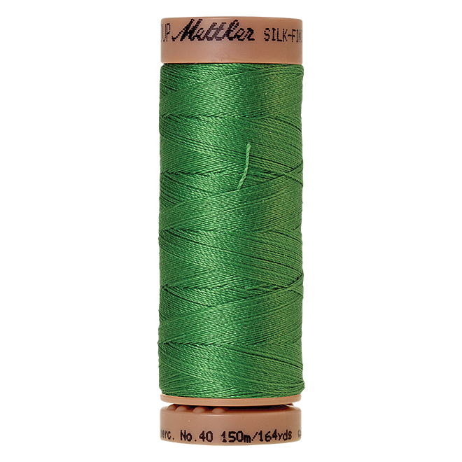 Silk-Finish Cotton 40, 150m - Vibrant Green: Reines Baumwollgarn aus 100% langstapliger, ägyptischer Baumwollte von Amann Mettler