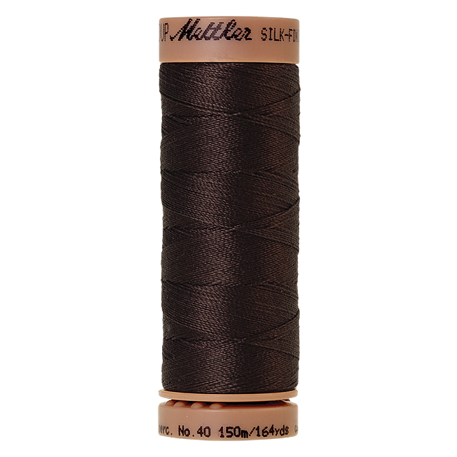 Silk-Finish Cotton 40, 150m - Black Peppercorn: Reines Baumwollgarn aus 100% langstapliger, ägyptischer Baumwollte von Amann Mettler