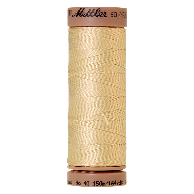 Silk-Finish Cotton 40, 150m - Lime Blossom: Reines Baumwollgarn aus 100% langstapliger, ägyptischer Baumwollte von Amann Mettler