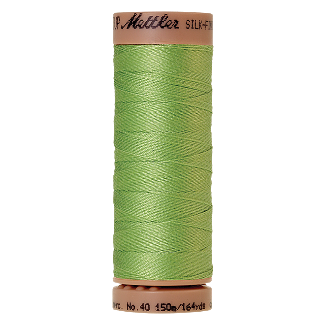 Silk-Finish Cotton 40, 150m - Jade Lime: Reines Baumwollgarn aus 100% langstapliger, ägyptischer Baumwollte von Amann Mettler