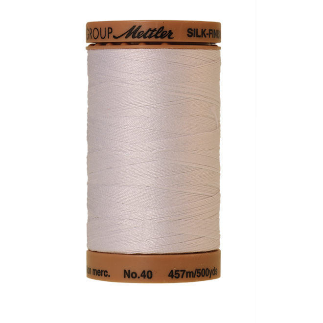 Silk-Finish Cotton 40, 457m - White: Reines Baumwollgarn aus 100% langstapliger, ägyptischer Baumwollte von Amann Mettler
