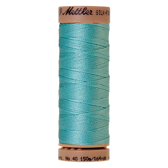 Silk-Finish Cotton 40, 150m - Blue Curacao: Reines Baumwollgarn aus 100% langstapliger, ägyptischer Baumwollte von Amann Mettler