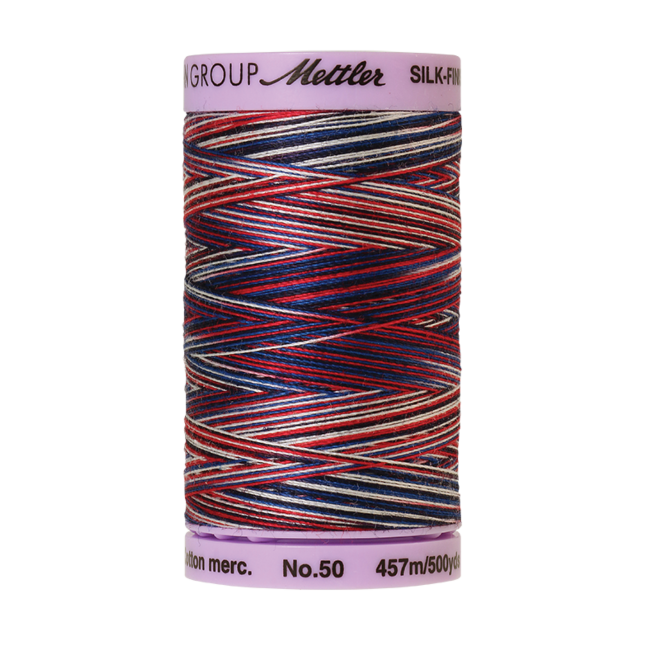 Silk-Finish Multi 50, 457m - Patriotic : Reines Baumwollgarn aus 100% langstapliger, ägyptischer Baumwollte von Amann Mettler