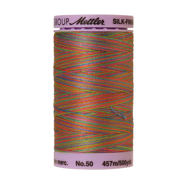 Silk-Finish Multi 50, 457m - Preppy Brights : Reines Baumwollgarn aus 100% langstapliger, ägyptischer Baumwollte von Amann Mettler