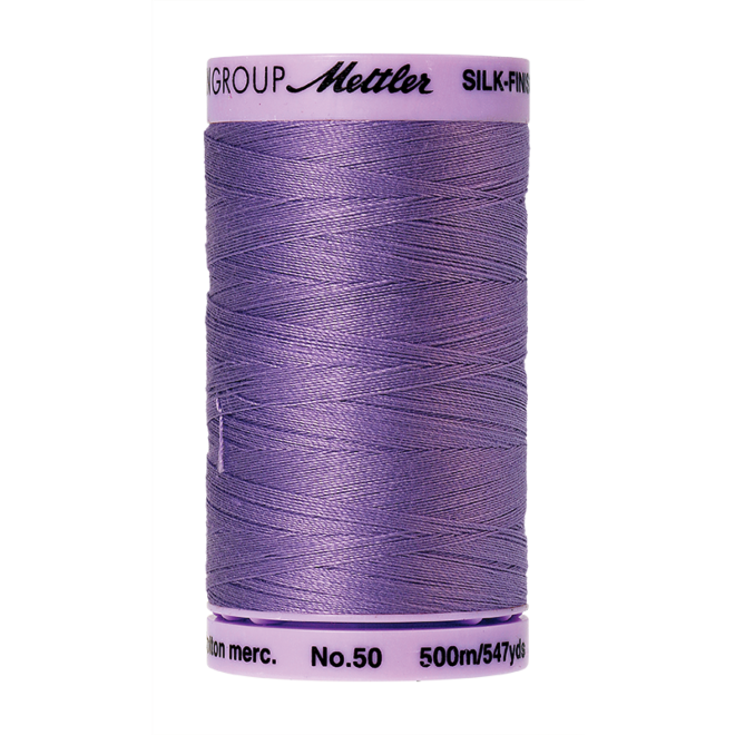 Silk-Finish Cotton 50, 500m - English Lavender: Reines Baumwollgarn aus 100% langstapliger, ägyptischer Baumwollte von Amann Mettler