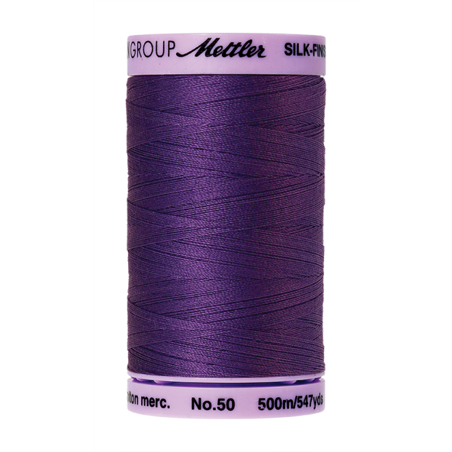 Silk-Finish Cotton 50, 500m - Iris Blue: Reines Baumwollgarn aus 100% langstapliger, ägyptischer Baumwollte von Amann Mettler