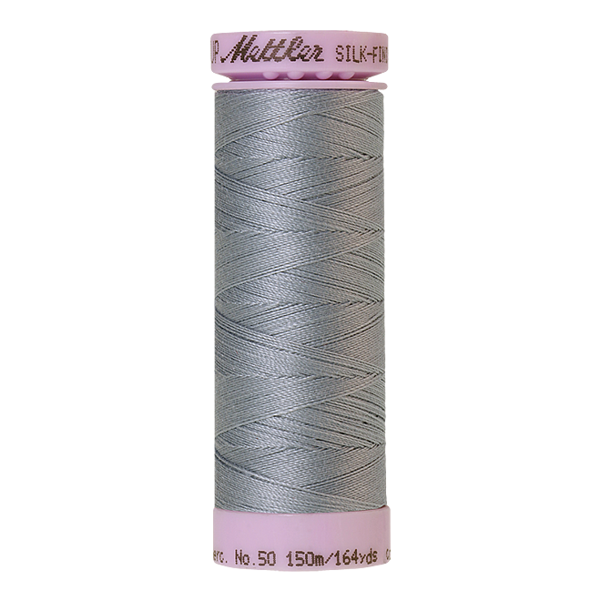 Silk-Finish Cotton 50, 150m - Ash Blue: Reines Baumwollgarn aus 100% langstapliger, ägyptischer Baumwollte von Amann Mettler