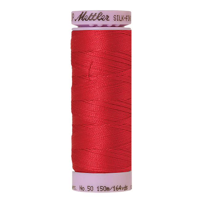 Silk-Finish Cotton 50, 150m - Poinsettia: Reines Baumwollgarn aus 100% langstapliger, ägyptischer Baumwollte von Amann Mettler