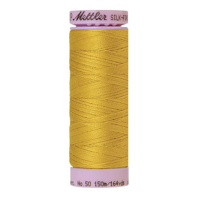 Silk-Finish Cotton 50, 150m - Nugget Gold: Reines Baumwollgarn aus 100% langstapliger, ägyptischer Baumwollte von Amann Mettler