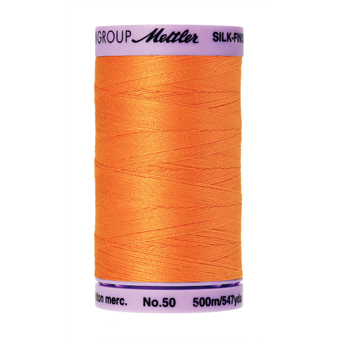Silk-Finish Cotton 50, 500m - Pumpkin: Reines Baumwollgarn aus 100% langstapliger, ägyptischer Baumwollte von Amann Mettler