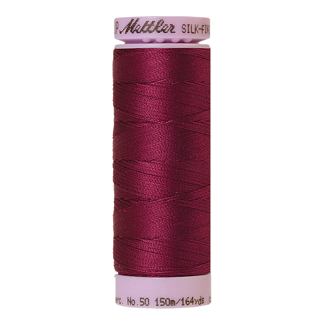 Silk-Finish Cotton 50, 150m - Sangria: Reines Baumwollgarn aus 100% langstapliger, ägyptischer Baumwollte von Amann Mettler