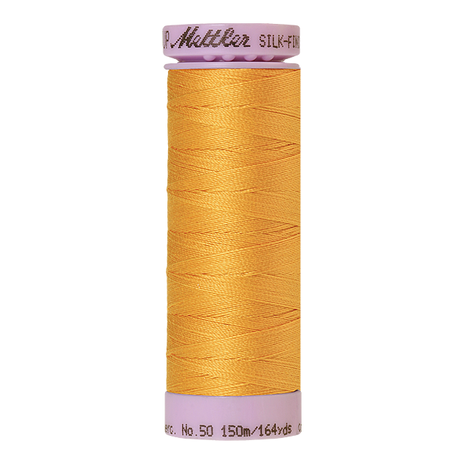Silk-Finish Cotton 50, 150m - Marigold: Reines Baumwollgarn aus 100% langstapliger, ägyptischer Baumwollte von Amann Mettler