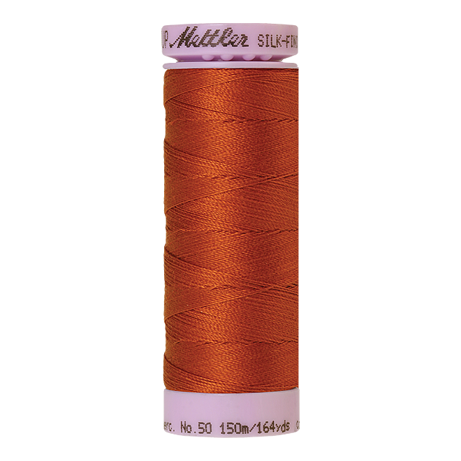 Silk-Finish Cotton 50, 150m - Copper: Reines Baumwollgarn aus 100% langstapliger, ägyptischer Baumwollte von Amann Mettler