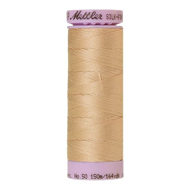 Silk-Finish Cotton 50, 150m - Oat Straw: Reines Baumwollgarn aus 100% langstapliger, ägyptischer Baumwollte von Amann Mettler