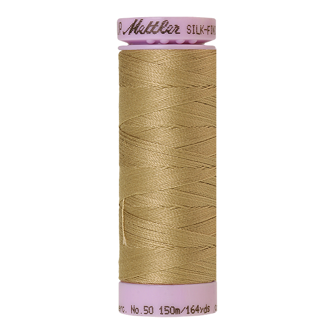 Silk-Finish Cotton 50, 150m - Dark Rattan: Reines Baumwollgarn aus 100% langstapliger, ägyptischer Baumwollte von Amann Mettler