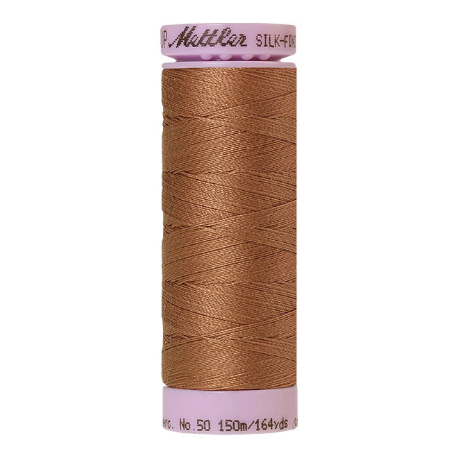 Silk-Finish Cotton 50, 150m - Walnut: Reines Baumwollgarn aus 100% langstapliger, ägyptischer Baumwollte von Amann Mettler