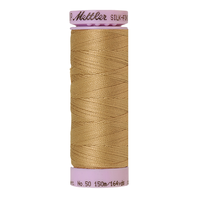 Silk-Finish Cotton 50, 150m - Caramel Cream: Reines Baumwollgarn aus 100% langstapliger, ägyptischer Baumwollte von Amann Mettler