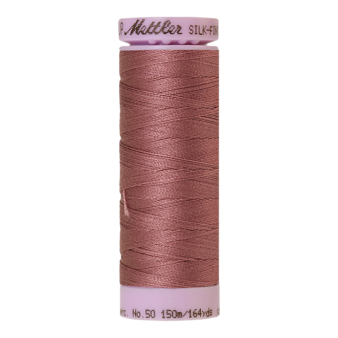 Silk-Finish Cotton 50, 150m - Smoky Malve: Reines Baumwollgarn aus 100% langstapliger, ägyptischer Baumwollte von Amann Mettler