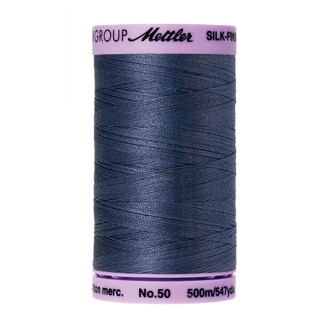 Silk-Finish Cotton 50, 500m - Blue Shadow: Reines Baumwollgarn aus 100% langstapliger, ägyptischer Baumwollte von Amann Mettler