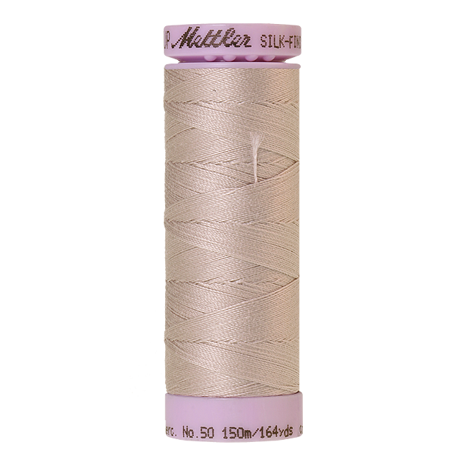 Silk-Finish Cotton 50, 150m - Cloud Gray: Reines Baumwollgarn aus 100% langstapliger, ägyptischer Baumwollte von Amann Mettler