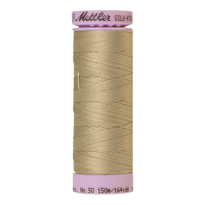 Silk-Finish Cotton 50, 150m - Ash Mist: Reines Baumwollgarn aus 100% langstapliger, ägyptischer Baumwollte von Amann Mettler